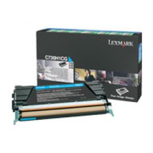 lexmark c736h1cg - toner cyan c736 x736 x738 (10.000p) return program