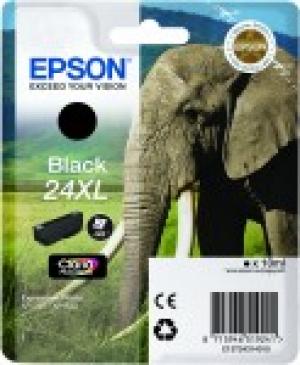 epson t2431 - cartouche encre noire éléphant n° 24xl longue durée 10.0ml