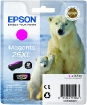 epson t2633 - cartouche encre magenta ours polaire n° 26xl longue durée 9.7ml