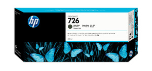 hp ch575a - cartouche d'encre noir-mat n° 726 (300ml) pour t1200 t1300