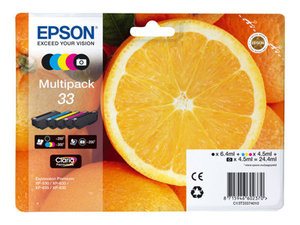 epson t33374 -  cartouche d'encre xp530 xp630 xp635 xp830 (33) orange - kcmy/pk