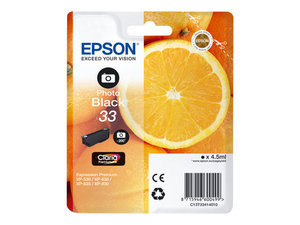 epson t3341 - cartouche d'encre photo-noir xp530 xp630 xp635 xp830 (33) orange