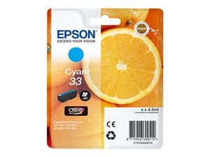 epson t3342 - cartouche d'encre cyan xp530 xp630 xp635 xp830 (33) orange