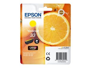 epson t3344- cartouche d'encre jaune xp530 xp630 xp635 xp830 (33) orange