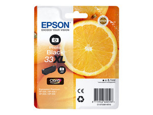 epson t3361 - cartouche d'encre photo-noir xp530 xp630 xp635 xp830 (33xl) orange