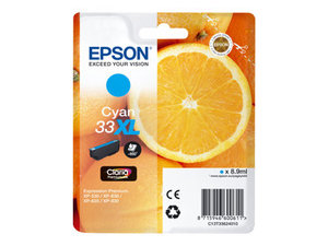 epson t3362 - cartouche d'encre cyan xp530 xp630 xp635 xp830 (33xl) orange