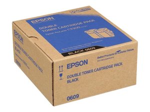 epson s050609 - toner noir aculaser c9300 - pack de 2 (6.500pages)