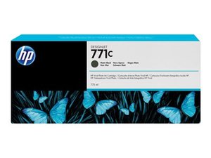 hp b6y07 - cartouche d'encre noire mate designjet z6200 (771c)