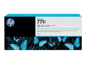 hp b6y12 - cartouche d'encre cyan-clair designjet z6200 (771c)