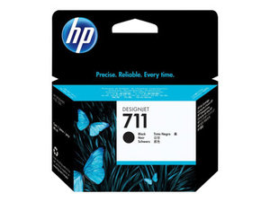 hp cz129a - cartouche d'encre noire n° 711 (38ml) designjet t120 t520