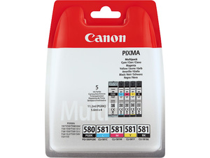 canon 2078c006 - cartouche d'encre pgi580/cli581-bk-c-m-y bl