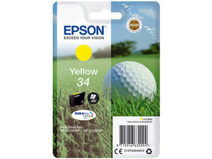 epson c13t34644010 - cartouche d'encre jaune balle de golf wf-3720 wf-3725