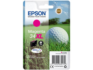 epson c13t34734010 - cartouche d'encre magenta xl balle de golf wf-3720 3725