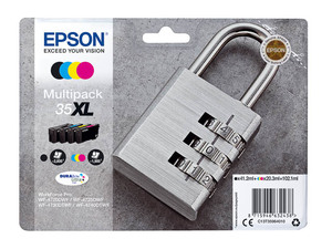 epson c13t35964010 - cartouche d'encre pack 4 couleurs xl cadenas wf 4720 4725