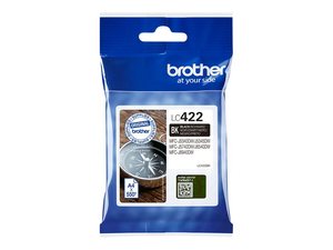 brother lc422bk - cartouche noire mfc-j5340 j5345 j570 j6540 j6940 (550p)